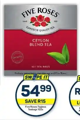 Five Roses Tagless Teabags 102s