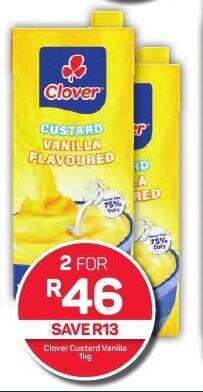 Clover Custard Vanilla 1kg offer at Pick n Pay Hypermarket