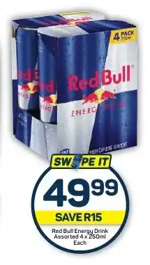 Pick n Pay Hypermarket Red Bull Energy Drink Assorted 4x 250ml Each offer