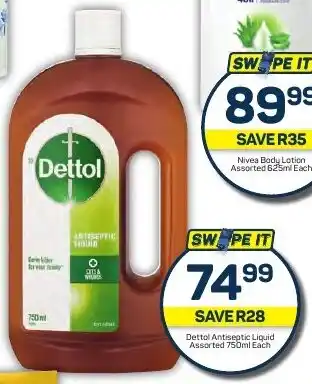 Pick n Pay Hypermarket Dettol Antiseptic Liquid Assorted 750ml Each offer