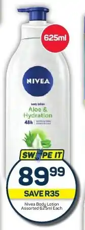 Pick n Pay Hypermarket Nivea Body Lotion Assorted 625ml Each offer