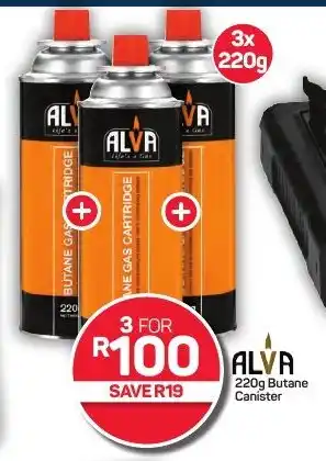 Pick n Pay Hypermarket ALVA 220g Butane Canister offer