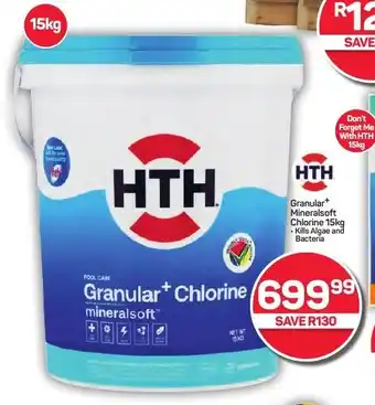 Pick n Pay Hypermarket Granular+ Mineralsoft Chlorine 15kg offer