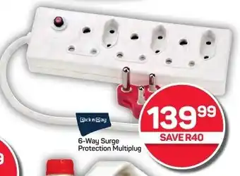 6-Way Surge Protection Multiplug