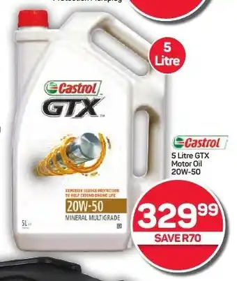 Pick n Pay Hypermarket 5 Litre GTX Motor Oil 20W-50 offer