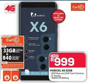 Pick n Pay Hypermarket MOBICEL X6 32GB offer