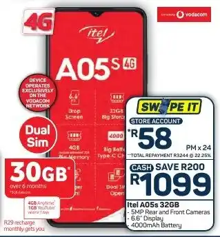 Pick n Pay Hypermarket Itel A05S 32GB offer
