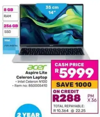 Game Acer Aspire Lite Celeron Laptop offer