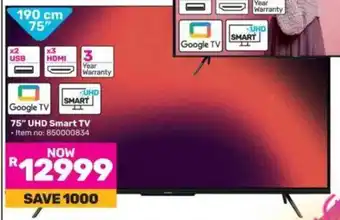 Game SKYWORTH 75" UHD Smart TV offer
