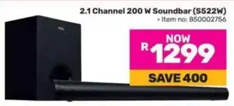 Game TCL 2.1 Channel 200 W Soundbar (S522W) offer