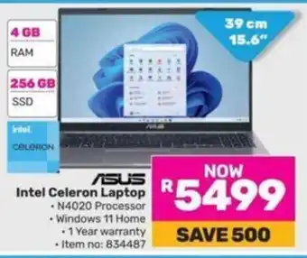Game ASUS Intel Celeron Laptop offer
