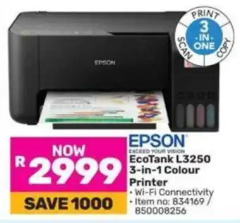 Game EPSON EcoTank L3250 3-in-1 Colour Printer offer