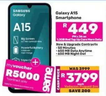 Game SAMSUNG Galaxy A15 Smartphone offer