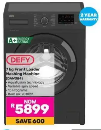 Game DEFY 7 kg Front Loader Washing Machine (DAW384) offer