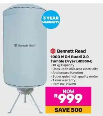 Game Bennett Read 1000 W Dri Buddi 2.0 Tumble Dryer (HDB004) offer