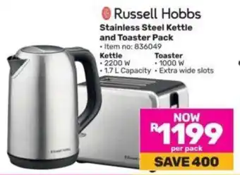 Game Russell Hobbs Stainless Steel Kettle and Toaster Pack offer