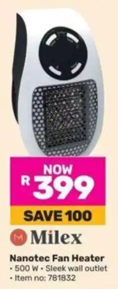 Game Milex Nanotec Fan Heater offer