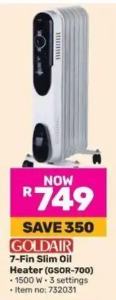 Game GOLDAIR 7-Fin Slim Oil Heater (GSOR-700) offer