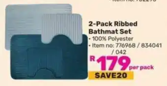 Game 2-Pack Ribbed Bathmat Set offer
