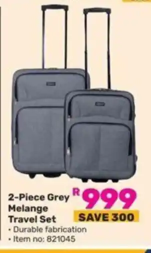 Game 2-Piece Grey Melange Travel Set offer