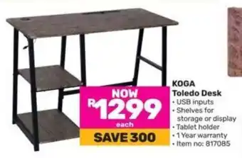 Game KOGA Toledo Desk offer