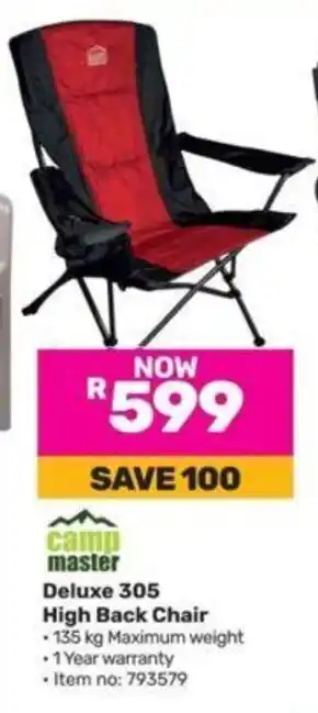 Game Deluxe 305 High Back Chair offer
