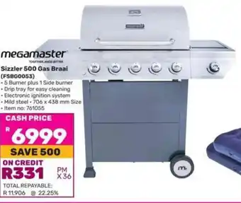 Game Sizzler 500 Gas Braai (FSBG0053) offer