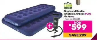 Game Single and Double Inflatable Airbeds PLUS Air Pump offer