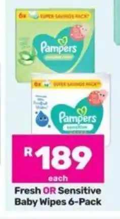 Game Fresh OR Sensitive Baby Wipes 6-Pack offer