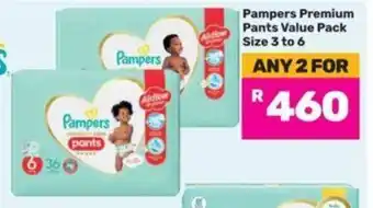Game Pampers Premium Pants Value Pack Size 3 to 6 offer