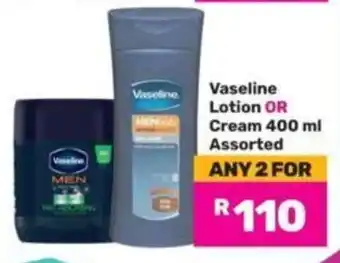 Game Vaseline Lotion OR Cream 400 ml Assorted offer