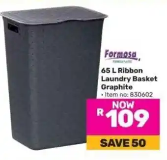Game 65 L Ribbon Laundry Basket Graphite offer