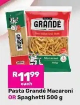 Game Pasta Grandé Macaroni OR Spaghetti 500g offer