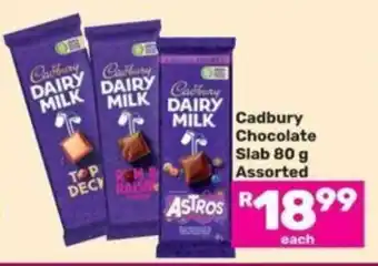 Game Cadbury Chocolate Slab 80g Assorted offer