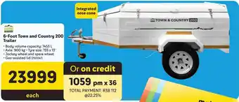 Makro 6-Foot Town and Country 200 Trailer offer