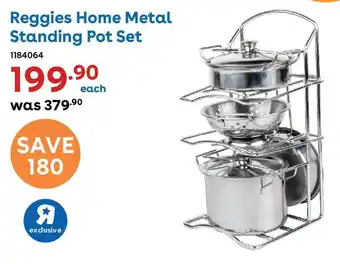 Reggies Home Metal Standing Pot Set