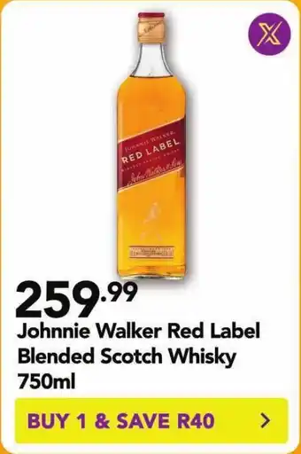 Shoprite Johnnie Walker Red Label Blended Scotch Whisky 750ml offer