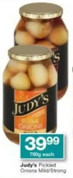 Checkers Judy's Peckled Onions Mild/Strong 780g offer