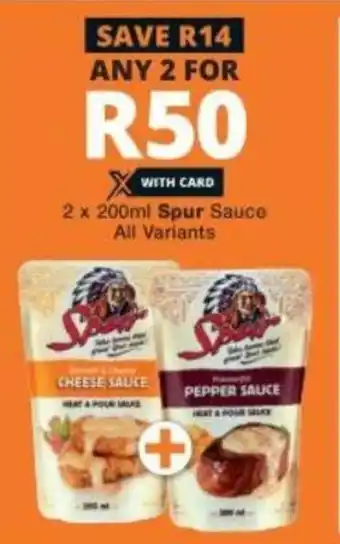 Checkers Spur Sauce All Variants 2x200ml offer