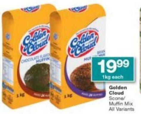 Golden Cloud Scone/Muffin Mix All Variants 1kg offer at Checkers