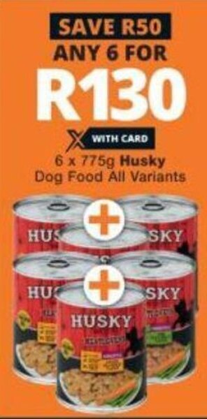Checkers Husky Dog Food All Variants 6x775g offer