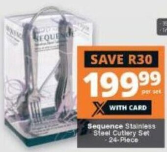 Checkers Sequence Stainless Steel Cutlery Set 24-piece offer
