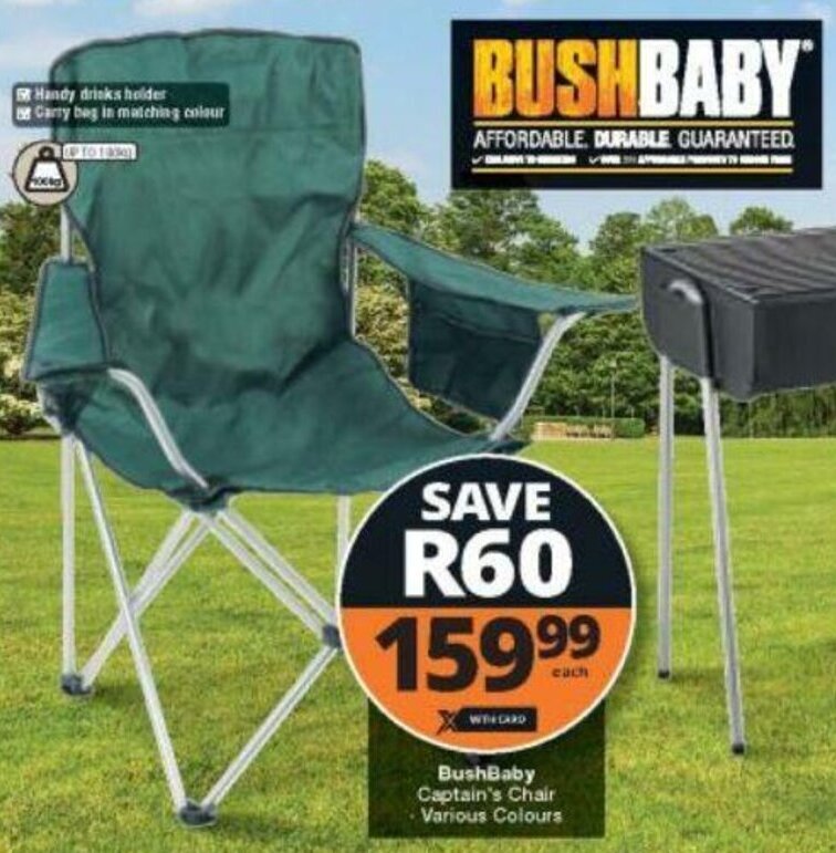 Bushbaby Captain's Chair Various Cclours offer at Checkers