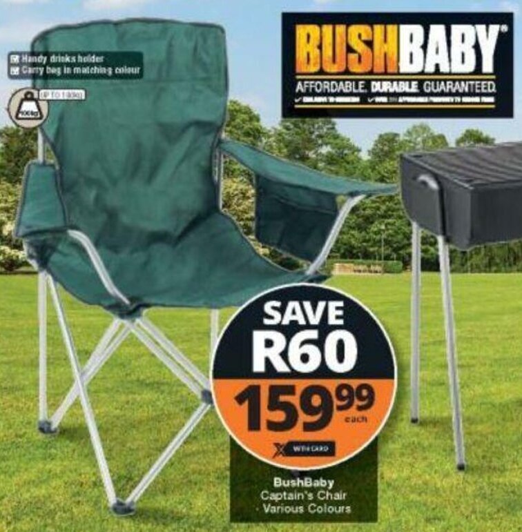 Bush baby best sale camping chairs checkers