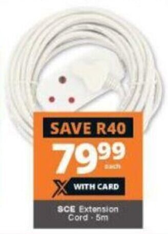 Checkers SCE Extension Cord 5m offer