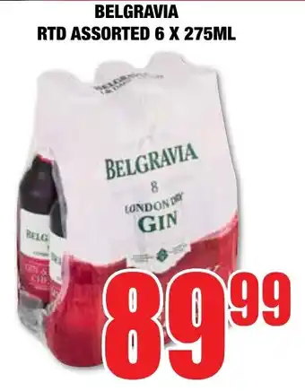 Boxer Liquors BELGRAVIA RTD ASSORTED 6 X 275ML offer