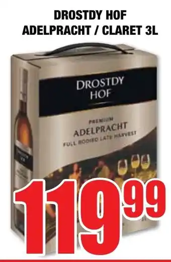 Boxer Liquors DROSTDY HOF ADELPRACHT/ CLARET 3L offer