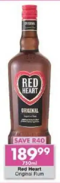 President Liquor Red Heart Original Rum offer