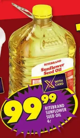 Shoprite RITEBRAND SUNFLOWER SEED OIL 4L offer