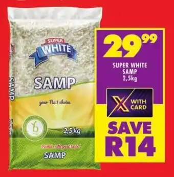 Shoprite SUPER WHITE SAMP 2,5kg offer